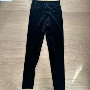 Hatch maternity high waisted velvet leggings